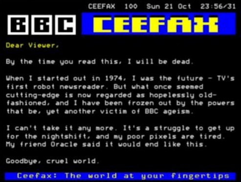 Ceefax Final Message
