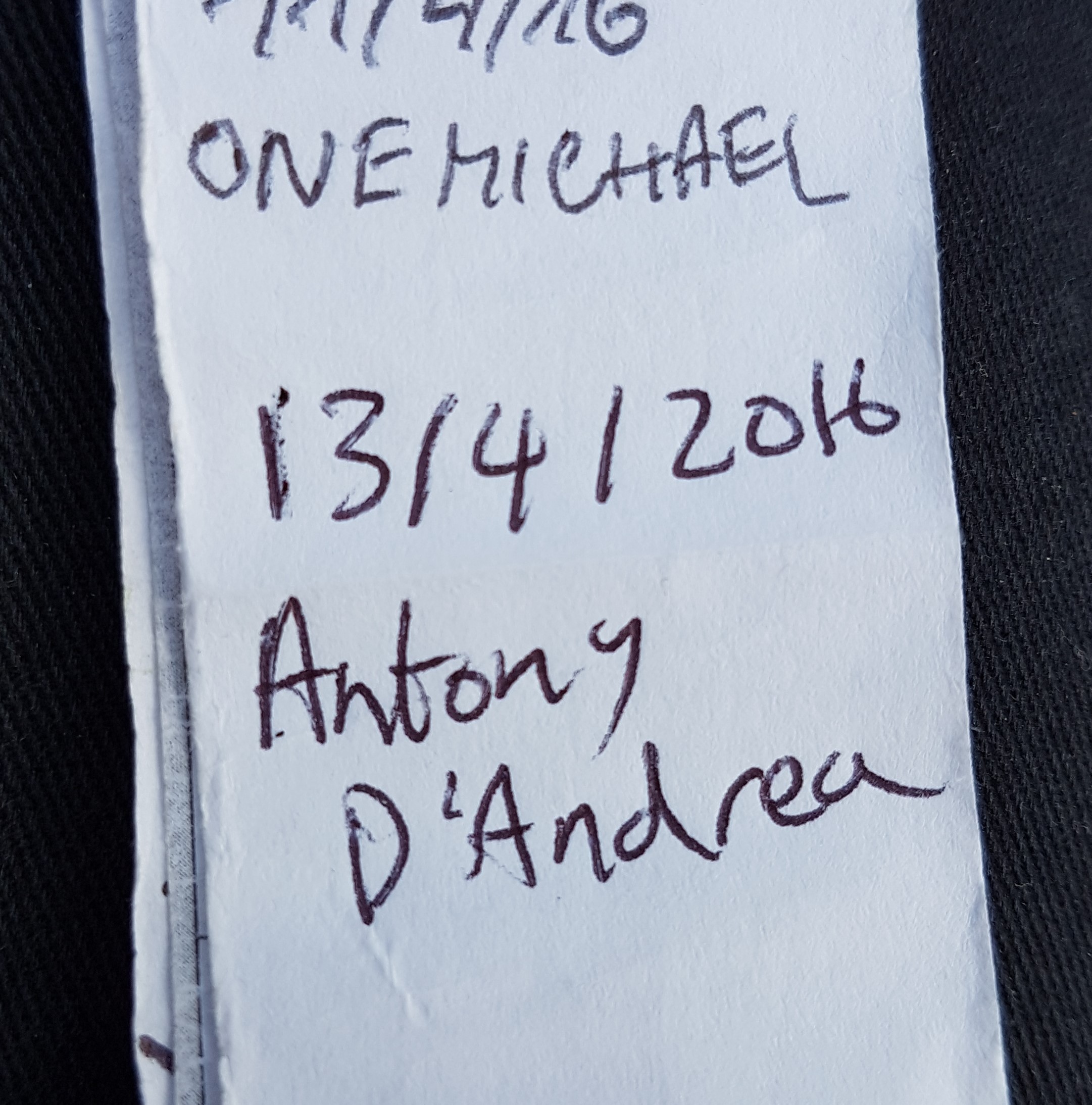 Picture of the log book