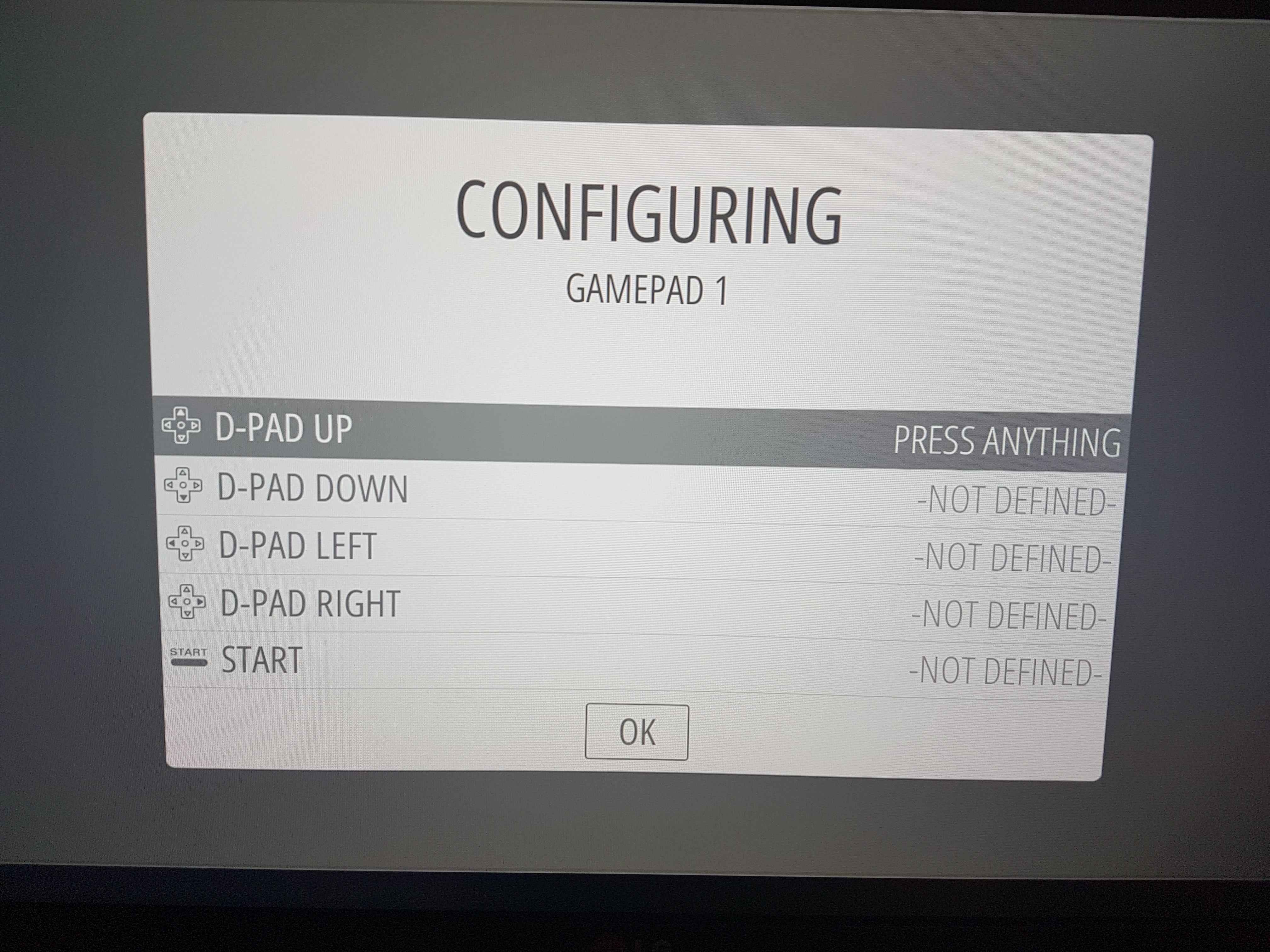 Configuring the Game Pad